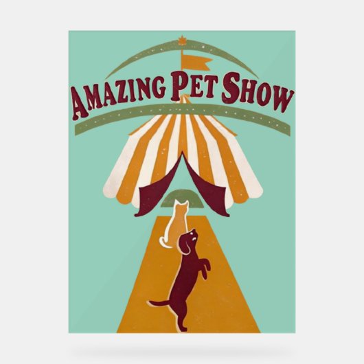 Vintage Pet Poster アクリルサイン (正面)