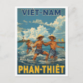 Vintage Phan Thiết Fishermen ポストカード (正面)