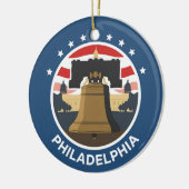 Vintage Philadelphia Liberty Bell セラミックオーナメント (左)