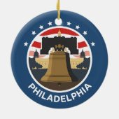 Vintage Philadelphia Liberty Bell セラミックオーナメント (裏面)