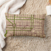 Vintage Philadelphia Street Map Throw Pillow ランバークッション (ブランケット)