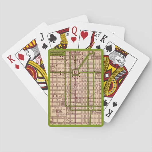 Vintage Philadelphia Street Playing Cards トランプ (裏面)