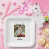 Vintage Photo Birthday Personalized ペーパープレート (パーティー)