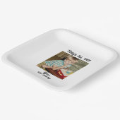 Vintage Photo Birthday Personalized ペーパープレート (傾斜あり)