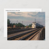 Vintage photo Burlington Route Locomotive ポストカード (正面/裏面)