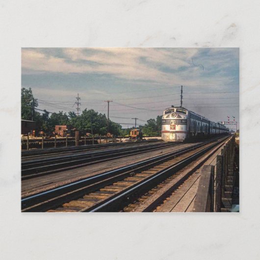 Vintage photo Burlington Route Locomotive ポストカード (正面)