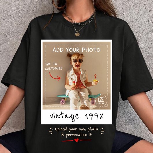 Vintage Photo Nostalgic Birthday Custom Year Tシャツ