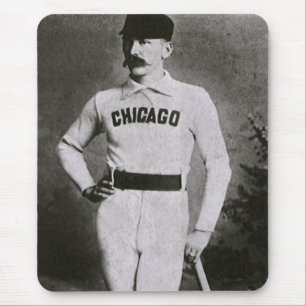 Vintage Photo, Sports Chicago Baseball Player マウスパッド