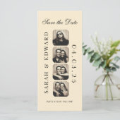Vintage Photobooth Bookmark Qrcode Save the Date (スタンド正面)