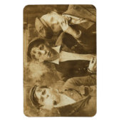 Vintage photograph of newsies smoking cigars マグネット (縦)