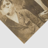 Vintage photograph of newsies smoking cigars sepia 薄葉紙 (詳細)
