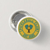 Vintage Pickleball Club Est. 2024 Emblem 缶バッジ (正面&裏面)