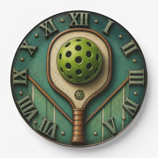 Vintage Pickleball Paddle ペーパープレート (正面)