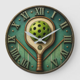 Vintage Pickleball Paddle ラージ壁時計