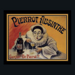 Vintage Pierrot-Absinthe ポスター<br><div class="desc">Vintage,   Cappiello style design advertisement for Pierrot-Absinthe. 16x20 shown here but available in other sizes,  a well as,  other products.</div>