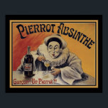 Vintage Pierrot-Absinthe ポスター<br><div class="desc">Vintage,   Cappiello style design advertisement for Pierrot-Absinthe. 16x20 shown here but available in other sizes,  a well as,  other products.</div>