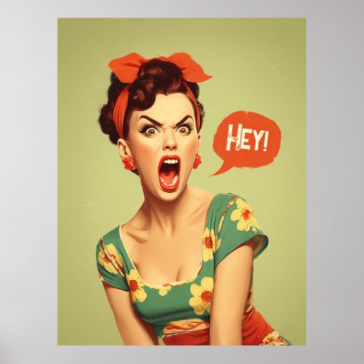 Vintage Pin-Up Power Shout ポスター (正面)