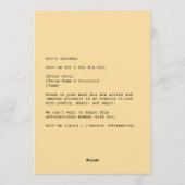 Vintage Pin-Up Power Shout 招待状 (裏面)