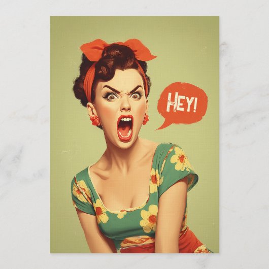 Vintage Pin-Up Power Shout 招待状 (正面)