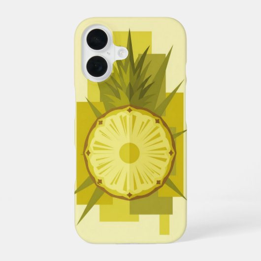 Vintage Pineapple on Block iPhone 16ケース (裏面)