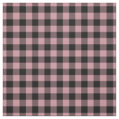 Vintage Pink & Black Plaid Gingham ファブリック (見本)