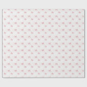 Vintage Pink Bow Coquette Wrapping Paper ラッピングペーパー (フラット)