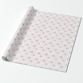 Vintage Pink Bow Coquette Wrapping Paper ラッピングペーパー (アンロールド)