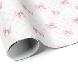 Vintage Pink Bow Coquette Wrapping Paper ラッピングペーパー