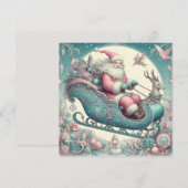 Vintage pink Christmas  シーズンカード (正面/裏面)