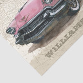 Vintage Pink Classic Convertible Car Tissue Paper 薄葉紙 (詳細)