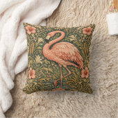 Vintage Pink Flamingo art nouveau design クッション (ブランケット)