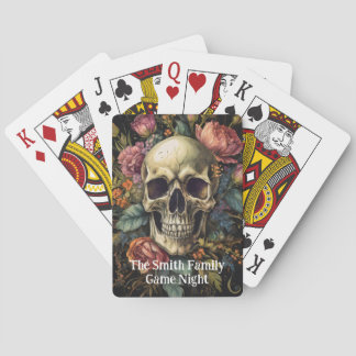 Vintage Pink Floral Playing Cards | Personalized F トランプ