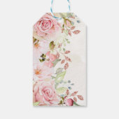 Vintage Pink Floral Spring Wedding ギフトタグ (裏面)