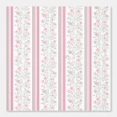 Vintage Pink Floral Wildflowers Coquette Nursery 壁紙 (正面)