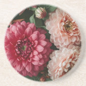 Vintage Pink Flowers コースター (正面)