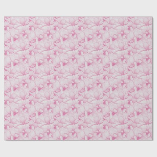 Vintage pink flowers print ラッピングペーパー (フラット)