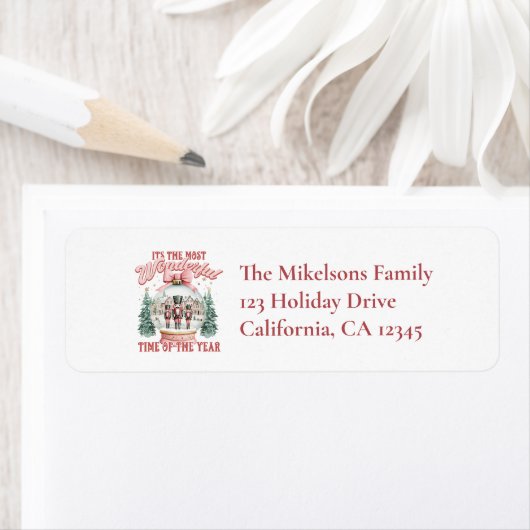 Vintage Pink Nutcracker Wonderland ラベル (インサイチュ)