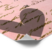 Vintage Pink Paris Collage art poster ポスター (角)