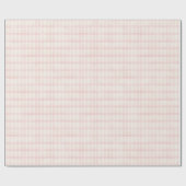 Vintage Pink Plaid Gingham Coquette Wrapping Paper ラッピングペーパー (フラット)