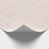 Vintage Pink Plaid Gingham Coquette Wrapping Paper ラッピングペーパー (角)
