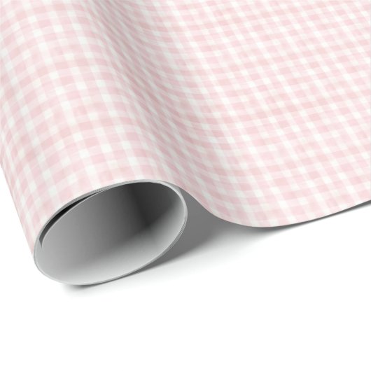 Vintage Pink Plaid Gingham Coquette Wrapping Paper ラッピングペーパー (ロールコーナー)