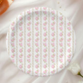 Vintage Pink Rose ペーパープレート