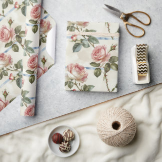 Vintage Pink Rose ラッピングペーパー