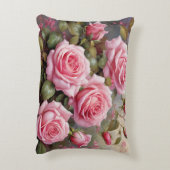 Vintage Pink Roses アクセントクッション (裏面(縦))