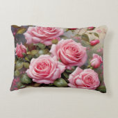Vintage Pink Roses アクセントクッション (裏面)