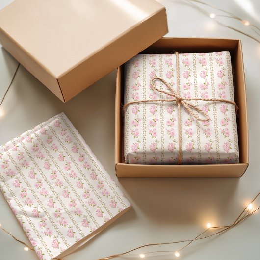 Vintage Pink Roses  薄葉紙