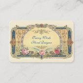 Vintage, Pink Roses French Country   名刺 (正面)