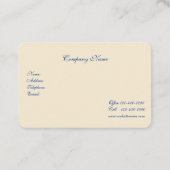 Vintage, Pink Roses French Country   名刺 (裏面)