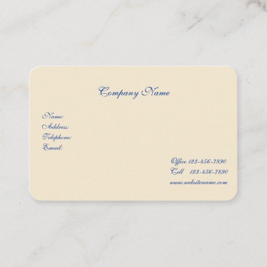 Vintage, Pink Roses French Country   名刺 (裏面)