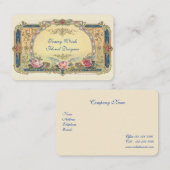 Vintage, Pink Roses French Country   名刺 (正面/裏面)
